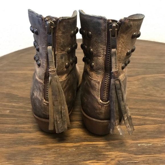 Shyanne Distressed Tassel Stud Booties - Picture 2 of 4
